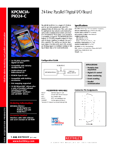 Keithley KPCMCIA-PIO24-C DS  Keithley KPCI KPCMCIA-PIO24-C_DS.pdf