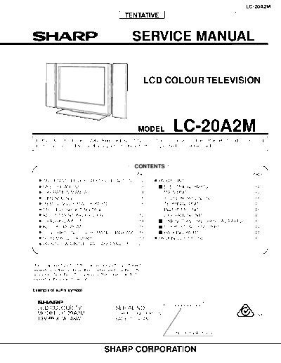 Sharp Sharp LC-20A2M LCD TV [SM]  Sharp Monitor Sharp_LC-20A2M_LCD_TV_[SM].PDF