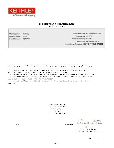 Keithley K1000625-2001-1271716 as found cert&data 1  Keithley 2001 K1000625-2001-1271716 as found cert&data_1.pdf