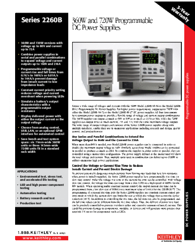 Keithley 2260B DataSheet  Keithley 2260 2260B DataSheet.pdf