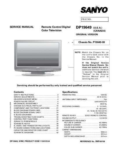 Sanyo Sanyo DP19649 P19649-00 N7BE [SM]  Sanyo Monitor Sanyo_DP19649_P19649-00_N7BE_[SM].pdf