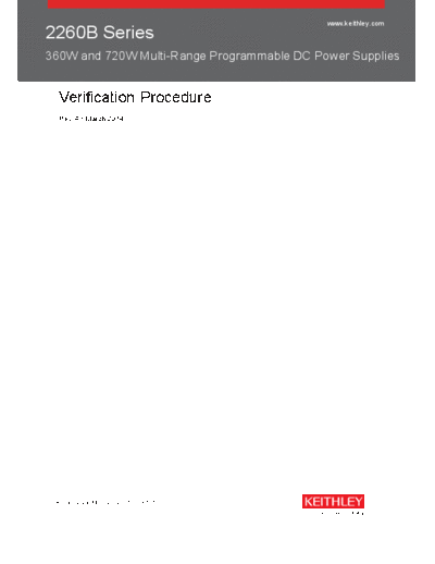 Keithley 2260B Verification Procedure(March2014)  Keithley 2260 2260B_Verification_Procedure(March2014).pdf