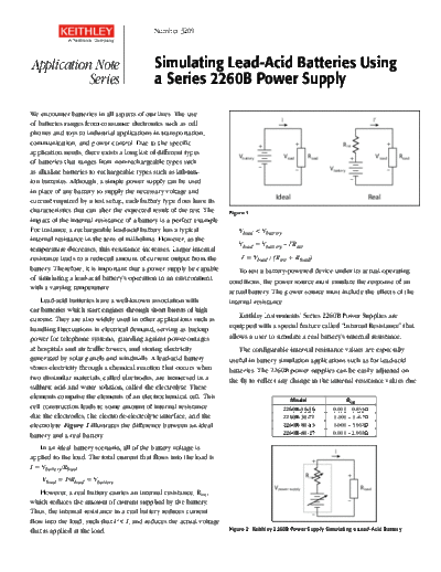 Keithley Simulating LeadBatteries w2600B  Keithley 2260 Simulating LeadBatteries_w2600B.pdf