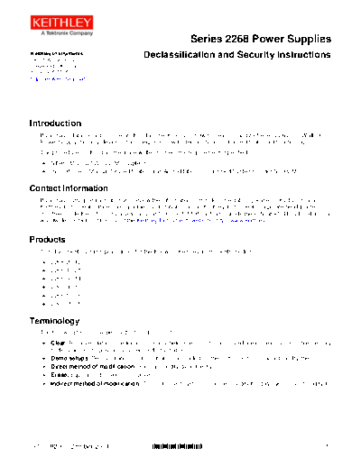 Keithley 077108200 Oct 2014 2268S Declass  Keithley 2268 077108200_Oct_2014_2268S_Declass.pdf