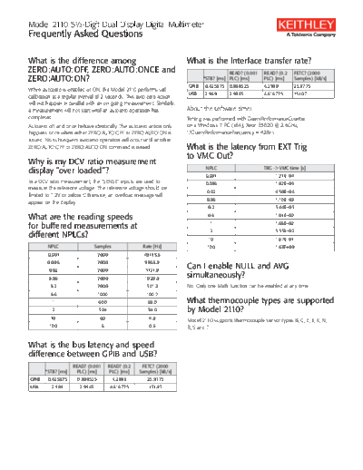 Keithley 2110 FAQ AskedQuestions  Keithley 2110 2110 FAQ AskedQuestions.pdf