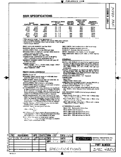 Keithley 485N RevA BDocSpec  Keithley 485 485N_RevA_BDocSpec.pdf