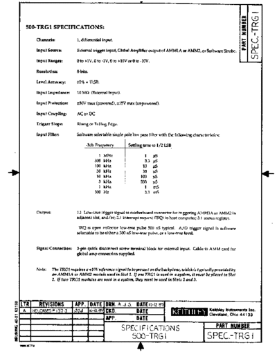 Keithley TRG1 500RevA DocSpec  Keithley 500 TRG1_500RevA_DocSpec.pdf