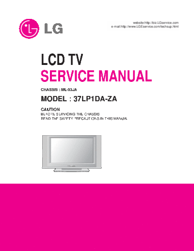 LG LG 37LP1DA-ZA [SM]  LG Monitor LG_37LP1DA-ZA_[SM].pdf