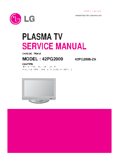 LG LG 42PG2000 PD83A [SM]  LG Monitor LG_42PG2000_PD83A_[SM].pdf