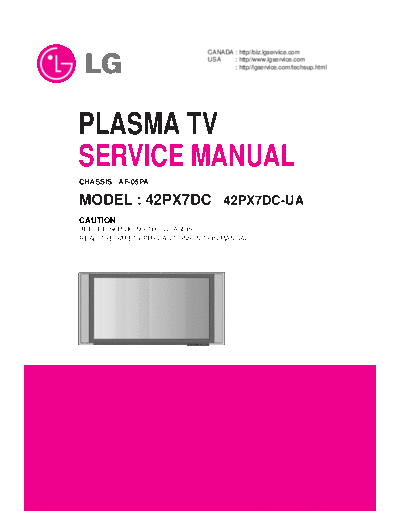 LG LG 42PX7DC AF-05PA [SM]  LG Monitor LG_42PX7DC_AF-05PA_[SM].pdf
