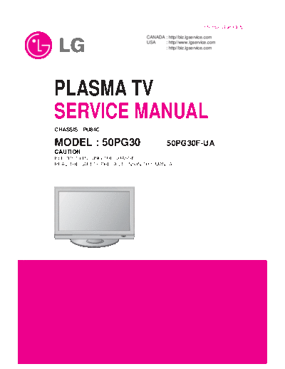 LG LG 50PG30 PU84C [SM]  LG Monitor LG_50PG30_PU84C_[SM].pdf