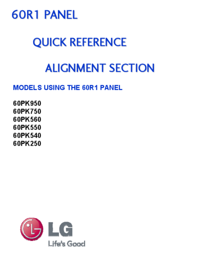 LG LG 60PK250 60PK540 60PK550 60PK560 60PK750 60PK950 60R1 Alignments [SM]  LG Monitor LG_60PK250_60PK540_60PK550_60PK560_60PK750_60PK950_60R1_Alignments_[SM].pdf