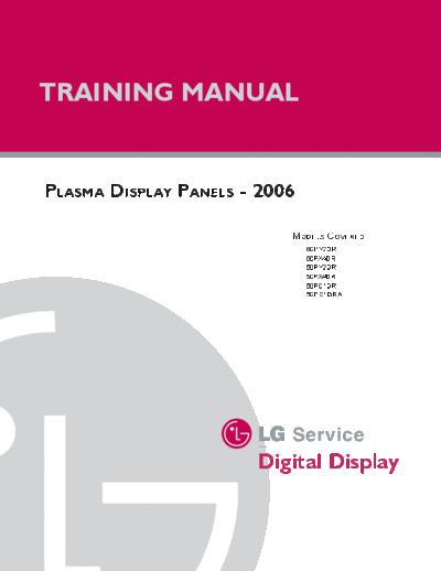 LG LG 60PY2DR 60PX4DR 50PY2DR 50PX4DR 50PC1DR 50PC1DRA 2006 PDP training [TM]  LG Monitor LG_60PY2DR_60PX4DR_50PY2DR_50PX4DR_50PC1DR_50PC1DRA_2006_PDP_training_[TM].pdf