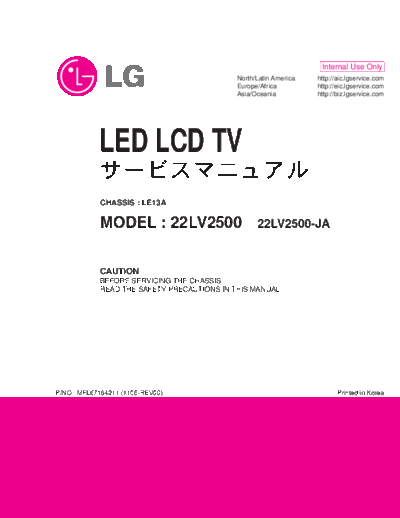 LG LG LE13A 22LV2500-JA [SM]  LG Monitor LG_LE13A_22LV2500-JA_[SM].pdf