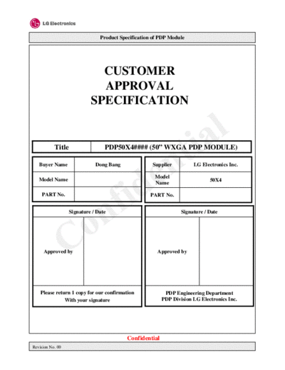 LG LG Plasma Panel PDP50X4 [SM][DS]  LG Monitor LG_Plasma_Panel_PDP50X4_[SM][DS].pdf