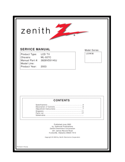 LG LG Zenith L23W36 [SM]  LG Monitor LG_Zenith_L23W36_[SM].pdf