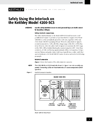 Keithley Safety4200 InterlockTechNote  Keithley SCS 4200 Safety4200 InterlockTechNote.pdf