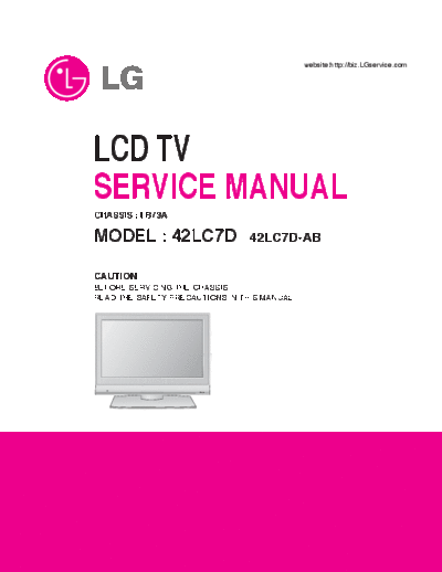 LG 42LC7D Service Manual  LG LCD 42LC7D Service Manual.pdf