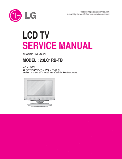 LG 23LC1RB Service Manual  LG LCD 23LC1RB Service Manual.pdf