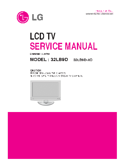 LG 32LB9D Service Manual  LG LCD 32LB9D Service Manual.pdf