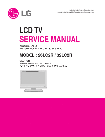 LG 32LC2R Service Manual  LG LCD 32LC2R Service Manual.pdf