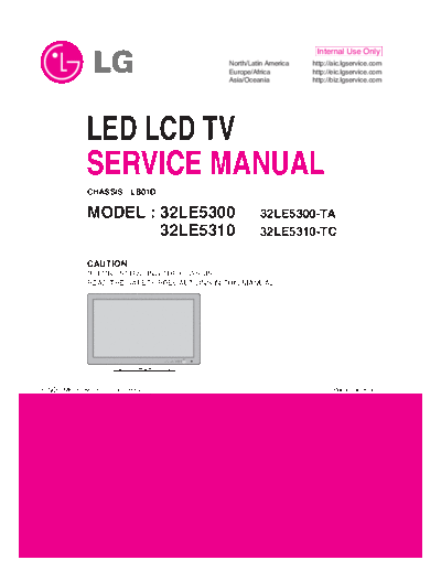 LG 32LE5300 - Service Manual  LG LCD 32LE5300 - Service Manual.pdf