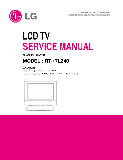 LG RT-17LZ40 Service Manual  LG LCD RT-17LZ40 Service Manual.pdf