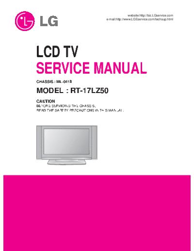 LG RT-17LZ50 Service Manual  LG LCD RT-17LZ50 Service Manual.pdf