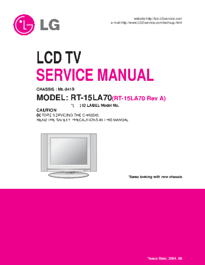 LG RT-15LA70 Service Manual  LG LCD RT-15LA70 Service Manual.pdf