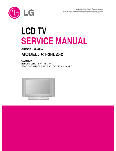 LG RT-26LZ50 Service Manual  LG LCD RT-26LZ50 Service Manual.pdf