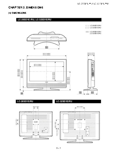 Sharp Sharp LC-32SD1E LC-26SD1E Dimensions [SM][SCH]  Sharp Monitor Sharp_LC-32SD1E_LC-26SD1E_Dimensions_[SM][SCH].pdf