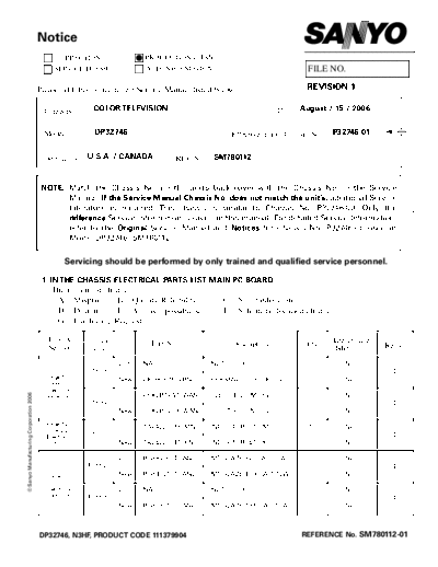 Sanyo Sanyo DP32746 P32746-01 N3HF [SM]  Sanyo Monitor Sanyo_DP32746_P32746-01_N3HF_[SM].pdf