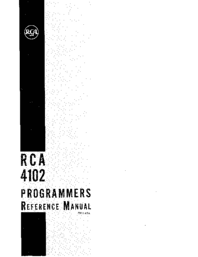 RCA TP1145A RCA 4102 Programmers Ref May63  RCA 4100 TP1145A_RCA_4102_Programmers_Ref_May63.pdf