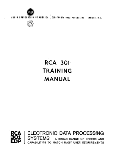 RCA 93-06-00 RCA301 Training Dec63  RCA 301 93-06-00_RCA301_Training_Dec63.pdf