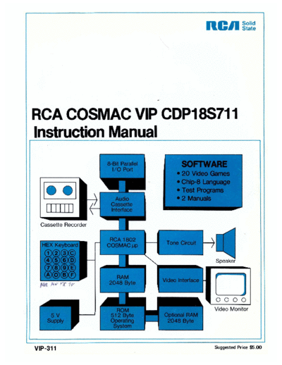 RCA COSMAC VIP Instruction Manual 1978  RCA cosmac COSMAC_VIP_Instruction_Manual_1978.pdf