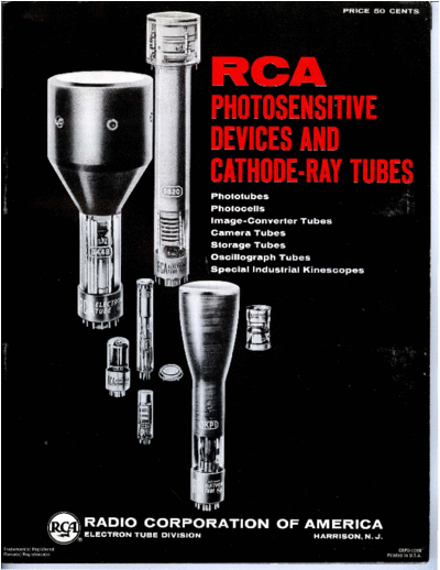 RCA CRPD-105B RCA Photosensitve Devices and Cathode Ray Tubes Oct60  RCA crt CRPD-105B_RCA_Photosensitve_Devices_and_Cathode_Ray_Tubes_Oct60.pdf