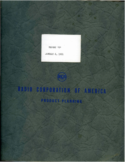 RCA RCA Report S Jan61  RCA productPlanning RCA_Report_S_Jan61.pdf