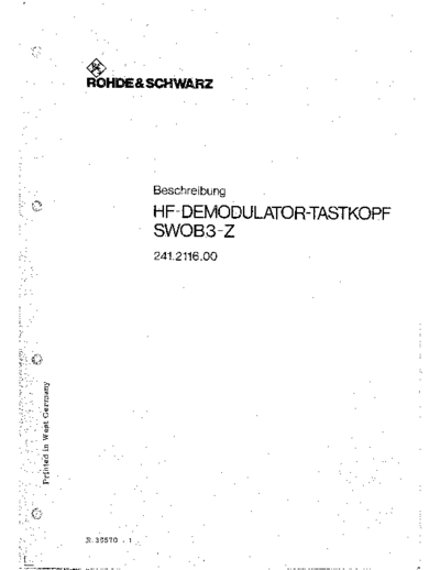 Rohde & Schwarz HF- Demodulateur Allemand  Rohde & Schwarz swob5 HF- Demodulateur Allemand.pdf