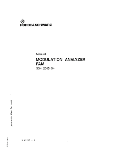 Rohde & Schwarz  INCOMPLETE Rohde Schwarz - FAM - Manual  Rohde & Schwarz FAM _INCOMPLETE_Rohde Schwarz - FAM - Manual.pdf