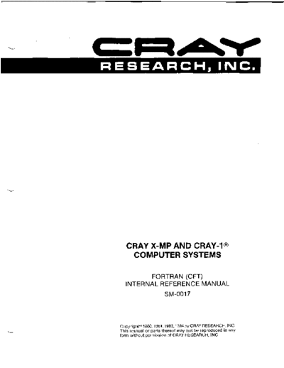 cray SM-0017 Fortran CFT Internal Reference Manual  cray COS SM-0017_Fortran_CFT_Internal_Reference_Manual.pdf