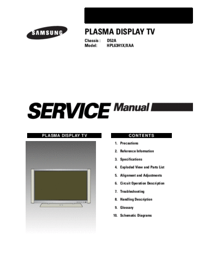 Samsung Samsung HP-L63H1X XAA [SM]  Samsung Monitor Samsung_HP-L63H1X_XAA_[SM].pdf