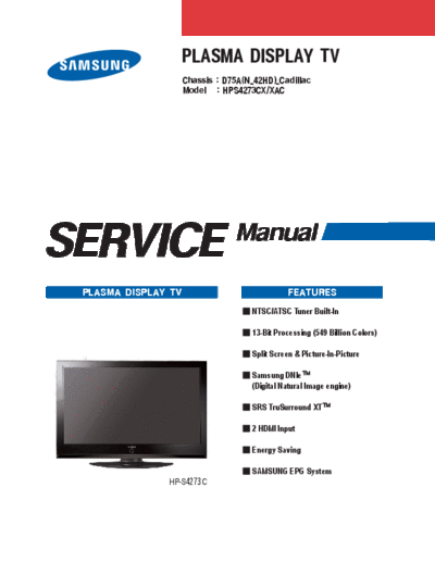 Samsung Samsung HP-S4273CX D75A Cadillac [SM]  Samsung Monitor Samsung_HP-S4273CX_D75A_Cadillac_[SM].pdf