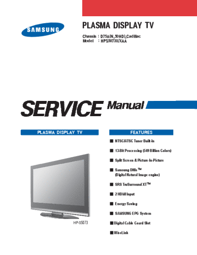 Samsung Samsung HP-S5073 [SM]  Samsung Monitor Samsung_HP-S5073_[SM].pdf