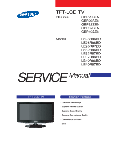 Samsung LE23R86BD LE26R86BD LE32R86BD LE37R86BD LE40R86BD LE23R87BD LE26R87BD LE32R87BD LE37R87BD LE40R87BD   Samsung Monitor Samsung_LE23R86BD_LE26R86BD_LE32R86BD_LE37R86BD_LE40R86BD_LE23R87BD_LE26R87BD_LE32R87BD_LE37R87BD_LE40R87BD_CH_GBP23-26-32-37-40SEN_Cover_[SM].pdf