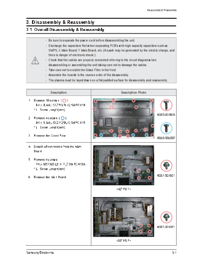 Samsung Samsung PS42C430 Disassembly & Reassembly [SM]  Samsung Monitor Samsung_PS42C430_Disassembly & Reassembly_[SM].pdf