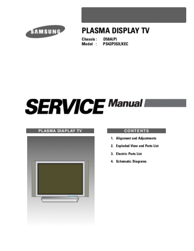 Samsung Samsung PS42P3SX PS42P3SXEC [SM]  Samsung Monitor Samsung_PS42P3SX_PS42P3SXEC_[SM].pdf