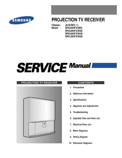 Samsung samsung chassis j51a rev 1 rear projector  Samsung TV samsung_chassis_j51a_rev_1_rear_projector.pdf