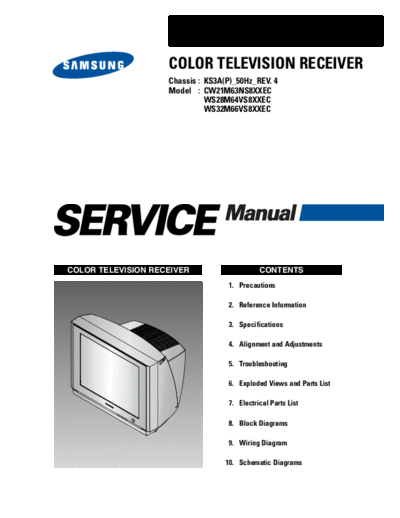 Samsung ws28m64vs8 chassis ks3a  Samsung TV ws28m64vs8_chassis_ks3a.pdf