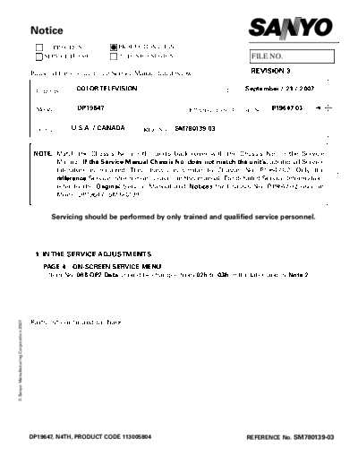 Sanyo Sanyo DP19647 P19647-03 N4TH [SM]  Sanyo Monitor Sanyo_DP19647_P19647-03_N4TH_[SM].pdf