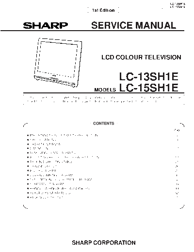 Sharp Sharp LC-13SH1E LC-15SH1E [SM]  Sharp Monitor Sharp_LC-13SH1E_LC-15SH1E_[SM].pdf